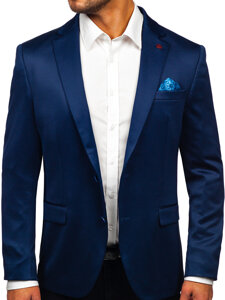 Men's Casual Blazer Navy Blue Bolf 022