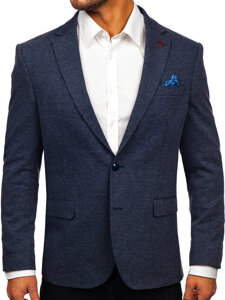 Men's Casual Blazer Navy Blue Bolf 023