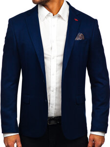 Men’s Casual Blazer Navy Blue Bolf 04