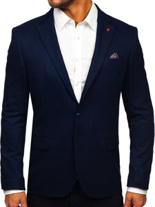 Men’s Casual Blazer Navy Blue Bolf 06