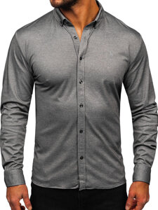 Men's Casual Long Sleeve Shirt Anthracite Bolf 500