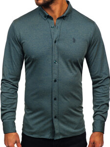 Men's Casual Long Sleeve Shirt Green Bolf 500