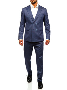 Men's Casual Suit Navy Blue Bolf 004