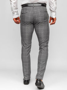 Men's Checkered Chinos Graphite Bolf 0040