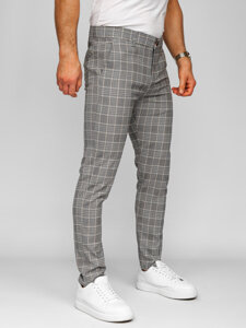 Men's Checkered Joggers Grey Bolf 184171