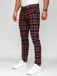 Men's Checkered Joggers Navy Blue Bolf 184165