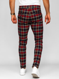 Men's Checkered Joggers Navy Blue Bolf 184165