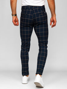 Men's Checkered Joggers Navy Blue Bolf 184177