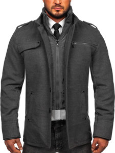 Men's Coat Grey Bolf 8856