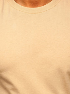 Men's Cotton Basic T-shirt Beige Bolf 192397