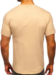 Men's Cotton Basic T-shirt Beige Bolf 192397