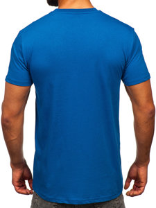 Men's Cotton Basic T-shirt Blue Bolf 192397