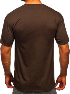 Men's Cotton Basic T-shirt Brown Bolf B459