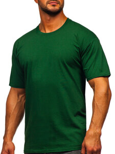 Men's Cotton Basic T-shirt Dark Green Bolf B459