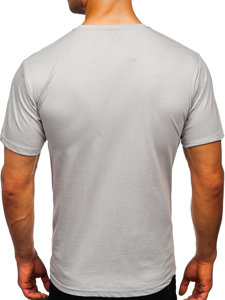 Men's Cotton Basic T-shirt Grey Bolf 192397