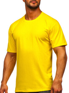 Men's Cotton Basic T-shirt Yellow-Neon Bolf B459