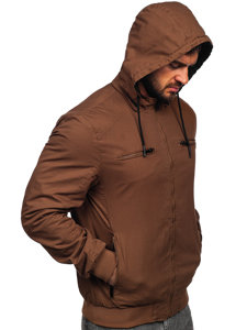 Men's Cotton Lightweight Jacket Brown Bolf 84M3010