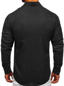 Men's Cotton Long Sleeve Shirt Black Bolf 20701