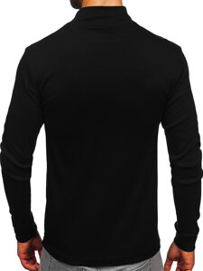 Men’s Cotton Polo Neck Sweater Black Bolf 534