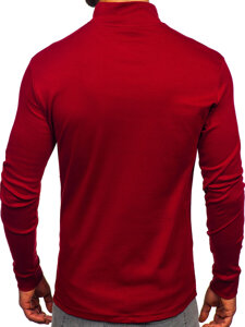 Men’s Cotton Polo Neck Sweater Claret Bolf 534