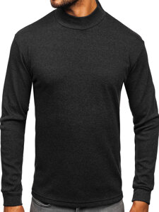 Men’s Cotton Polo Neck Sweater Graphite Bolf 534