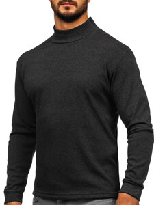 Men’s Cotton Polo Neck Sweater Graphite Bolf 534