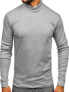 Men’s Cotton Polo Neck Sweater Grey Bolf 534