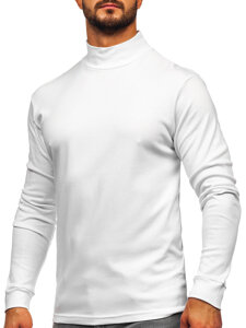 Men’s Cotton Polo Neck Sweater White Bolf 534