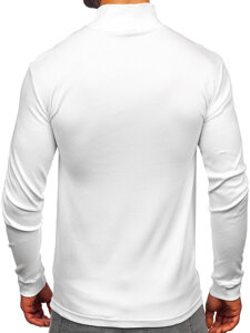 Men’s Cotton Polo Neck Sweater White Bolf 534