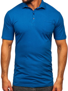 Men's Cotton Polo Shirt Blue Bolf 143006