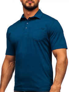 Men's Cotton Polo Shirt Dark Blue Bolf 143006