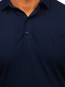 Men's Cotton Polo Shirt Navy Blue Bolf 143006