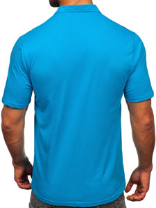 Men's Cotton Polo Shirt Turquoise Bolf 143006