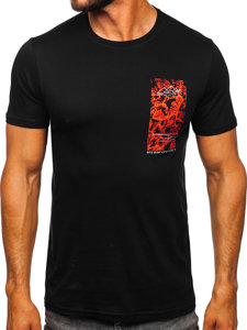 Men's Cotton Printed T-shirt Black 4F M487