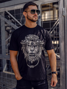 Men's Cotton Printed T-shirt Black Bolf 0202A