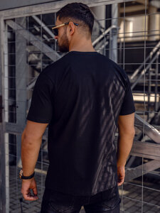 Men's Cotton Printed T-shirt Black Bolf 0202A