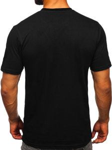 Men's Cotton Printed T-shirt Black Bolf 143018