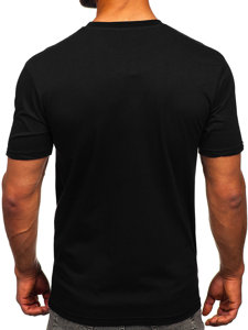 Men's Cotton Printed T-shirt Black Bolf 143022