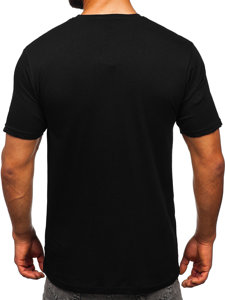 Men's Cotton Printed T-shirt Black Bolf 14751