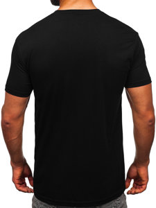 Men's Cotton Printed T-shirt Black Bolf 14752