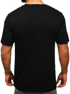 Men's Cotton Printed T-shirt Black Bolf 14761