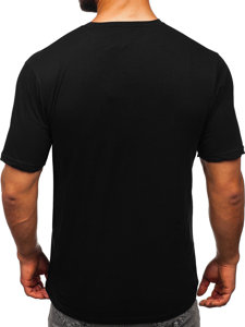 Men's Cotton Printed T-shirt Black Bolf 14780