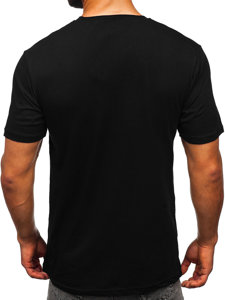 Men's Cotton Printed T-shirt Black Bolf 14787