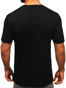 Men's Cotton Printed T-shirt Black Bolf 14790