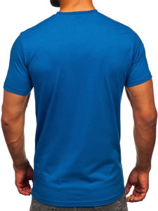 Men's Cotton Printed T-shirt Blue Bolf 143008