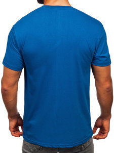 Men's Cotton Printed T-shirt Blue Bolf 14728