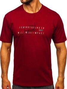 Men's Cotton Printed T-shirt Claret Bolf 5032