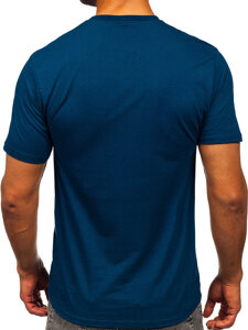 Men's Cotton Printed T-shirt Dark Blue Bolf 5052