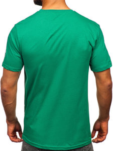 Men's Cotton Printed T-shirt Green Bolf 14784