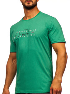 Men's Cotton Printed T-shirt Green Bolf 5032